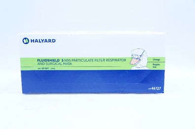 Halyard 46727 Fluidshield 3 N95 Filter Respirator And Surgical Mask - Box of 35